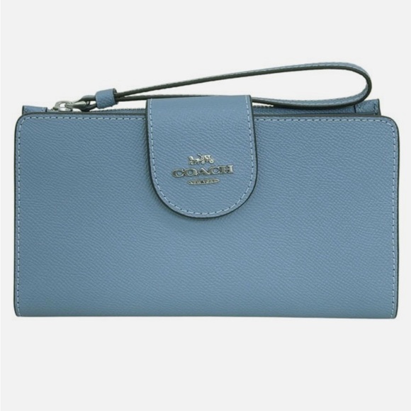 Coach Phone Wallet in the Color Bluebell - Picture 1 of 8
